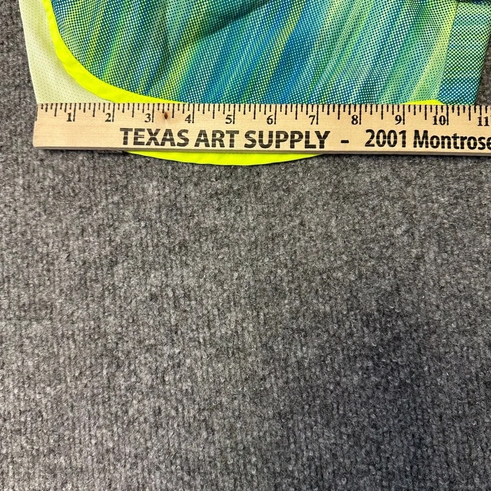 Nike Athletic Shorts Womens XS Green Yellow Abstract Dri-Fit Running Mesh Liner